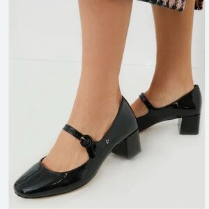 Larroude Black Patent Leather Heels
